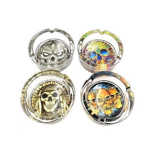Glass Ashtray Skull