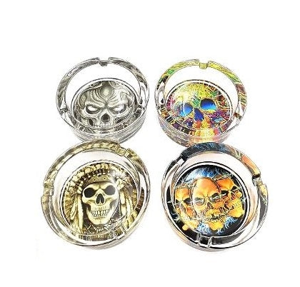 Glass Ashtray Skull