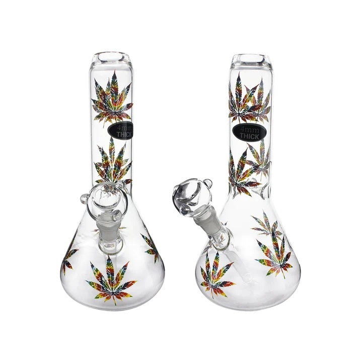 Medium Beaker With Coloured Leaf