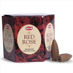 Hem Backflow - Red Rose Incense Cones