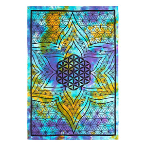 Tapestry Flower Of Life Tie-dye 150cm X 228cm
