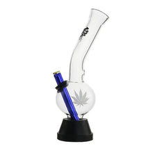 Load image into Gallery viewer, Tornado Glow In The Dark Marijuana Leaf Bong
