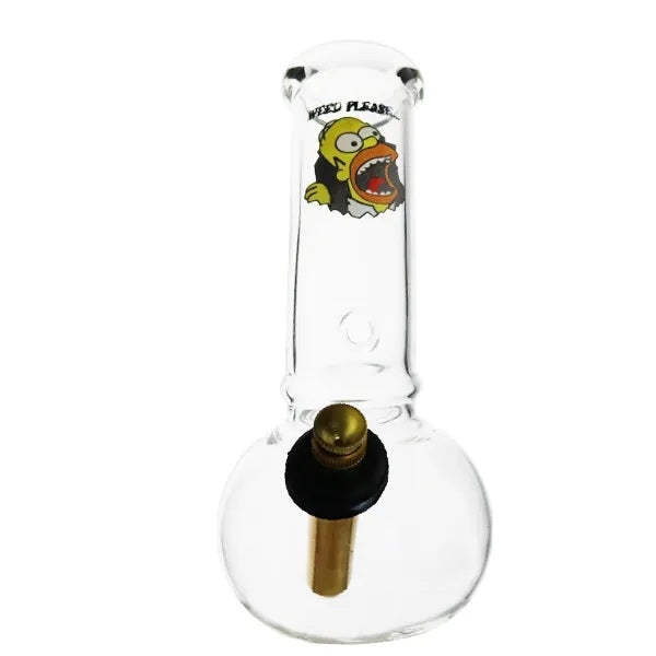 Weed Please – Homer Simpson Bubble Glass Waterpipe – 18cm