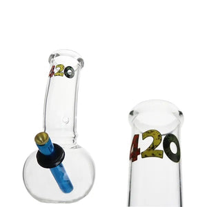420 Rasta Bubble Glass Waterpipe 18cm