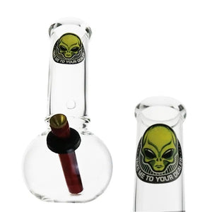 Take Me To Your Dealer Bubble Glass Waterpipe – 18cm