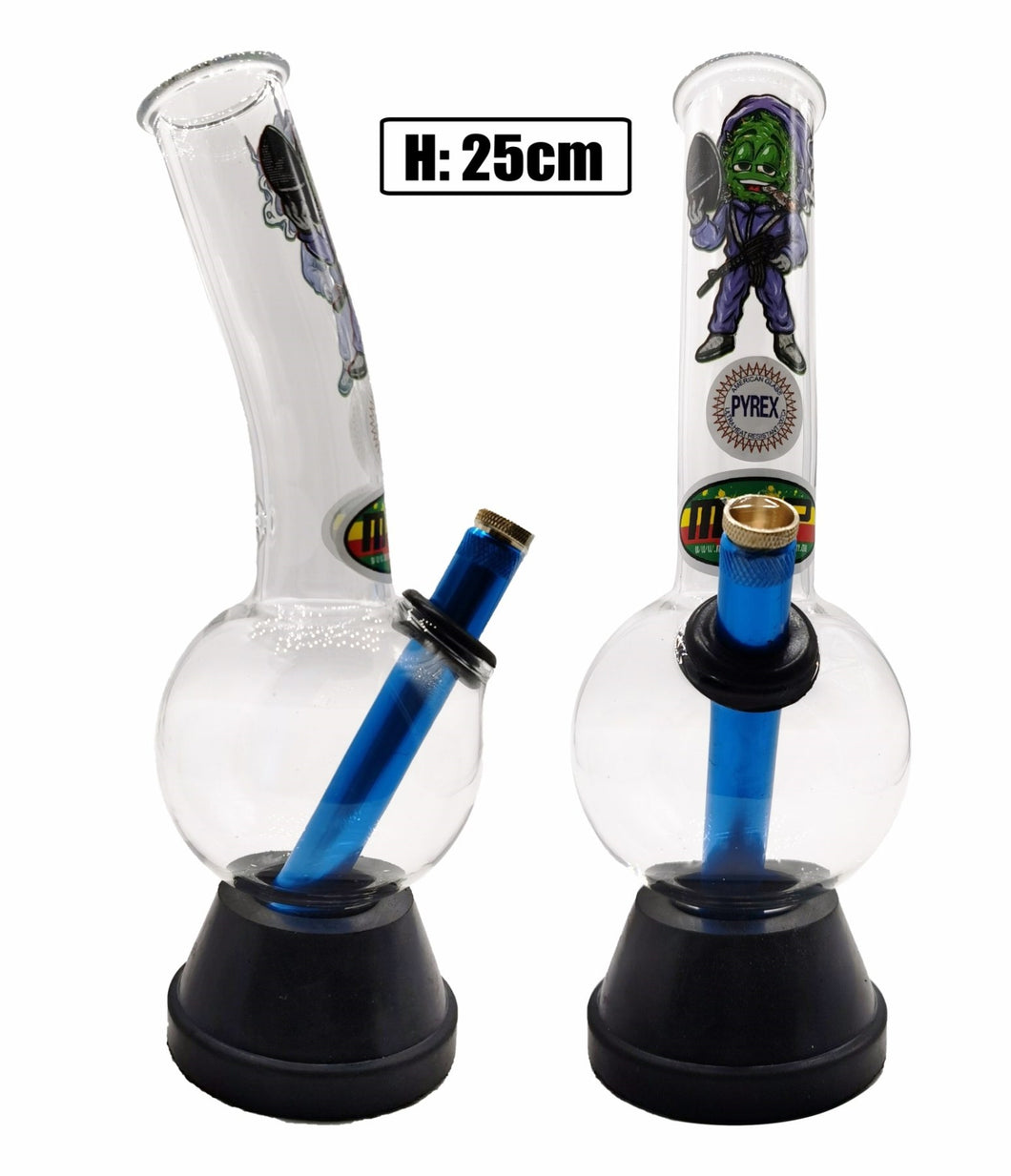 Medium Glass Bonza Bubble - Green Man