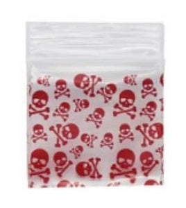 Zip Bag 32x32 Red Skull