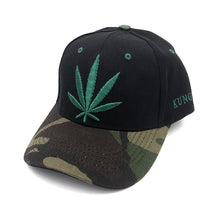 Load image into Gallery viewer, Weed Snapback Cap Black Camo Dark
