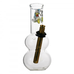 High As Duck Double Bubble Glass Waterpipe – 40mm Tube